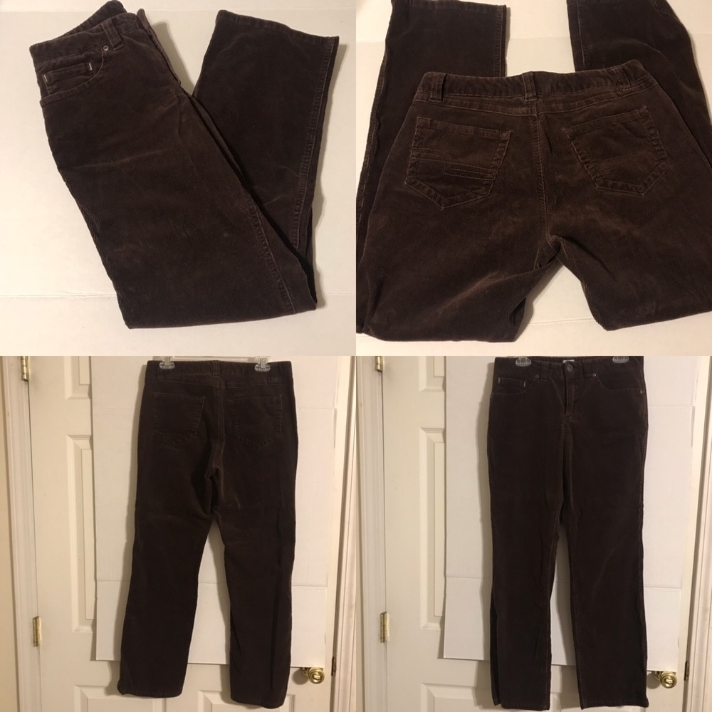 🐞 GH Bass Co Sz 6 Corduroy Casual Pants Brown